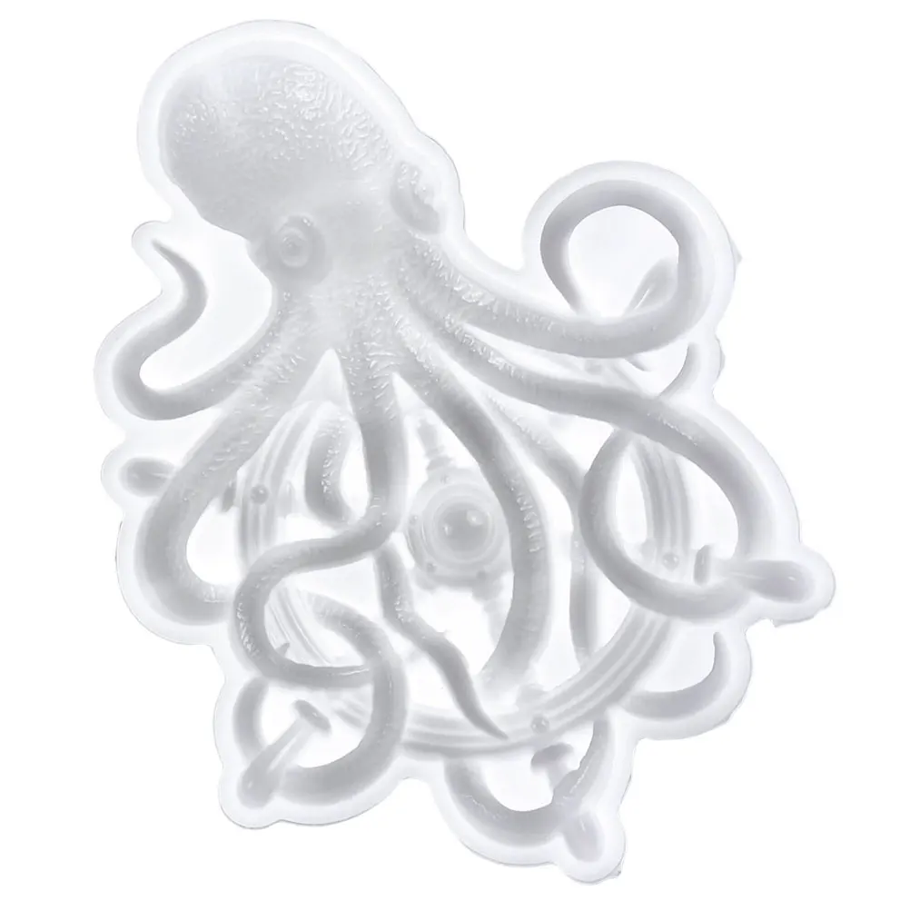 

Silicone Octopus Mold 9318 White Ocean Decor Epoxy Resin Crafts Wall DIY Casting Mold Flexible Reusable 3D Tool