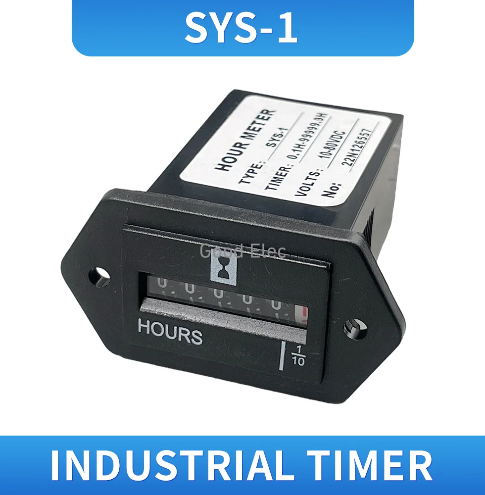 1PCS SYS-1 AC100-250V DC12-36V 6-80 AC-DC universal Electromechanical Hour Meter Counter