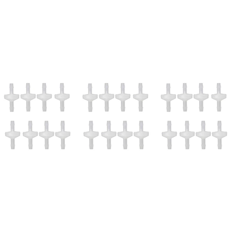 

24 Pcs 1/4Inch Check Valve 6Mm PVDF One Way Valve Inline Check Valve Non Return Check Valve For Fuel Gas Liquid Air