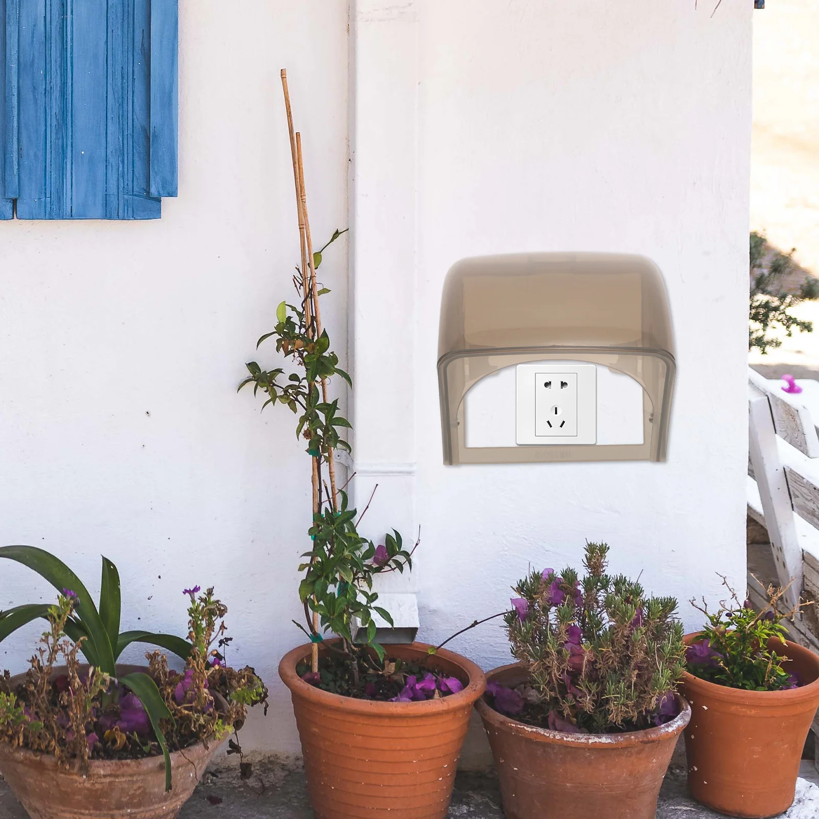 

2Pcs Wall Socket Protective Cover Waterproof Case Durable Rustproof Outdoor Use Easy Installation Socket Cover