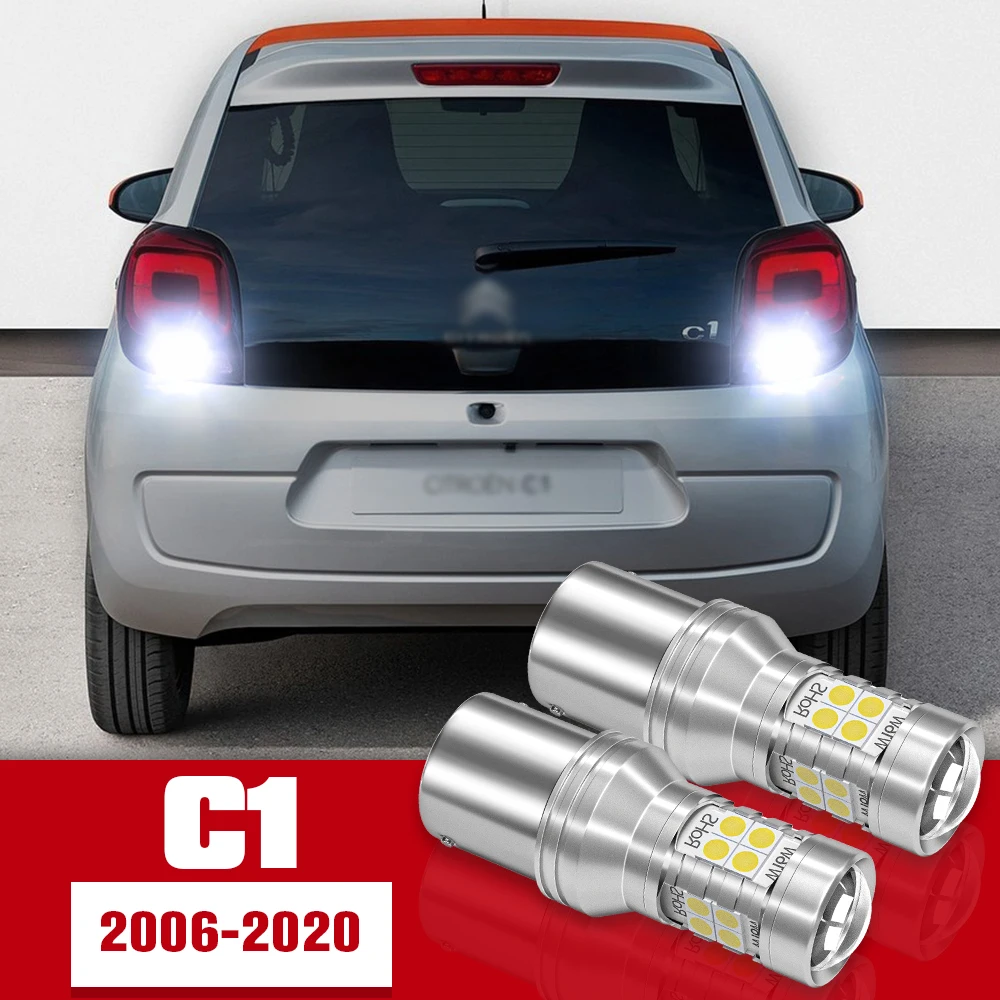 

2pcs LED Accessories Reverse Light Bulb Lamp For Citroen C1 2006-2020 2008 2009 2010 2011 2012 2013 2014 2015 2016 2017 2018