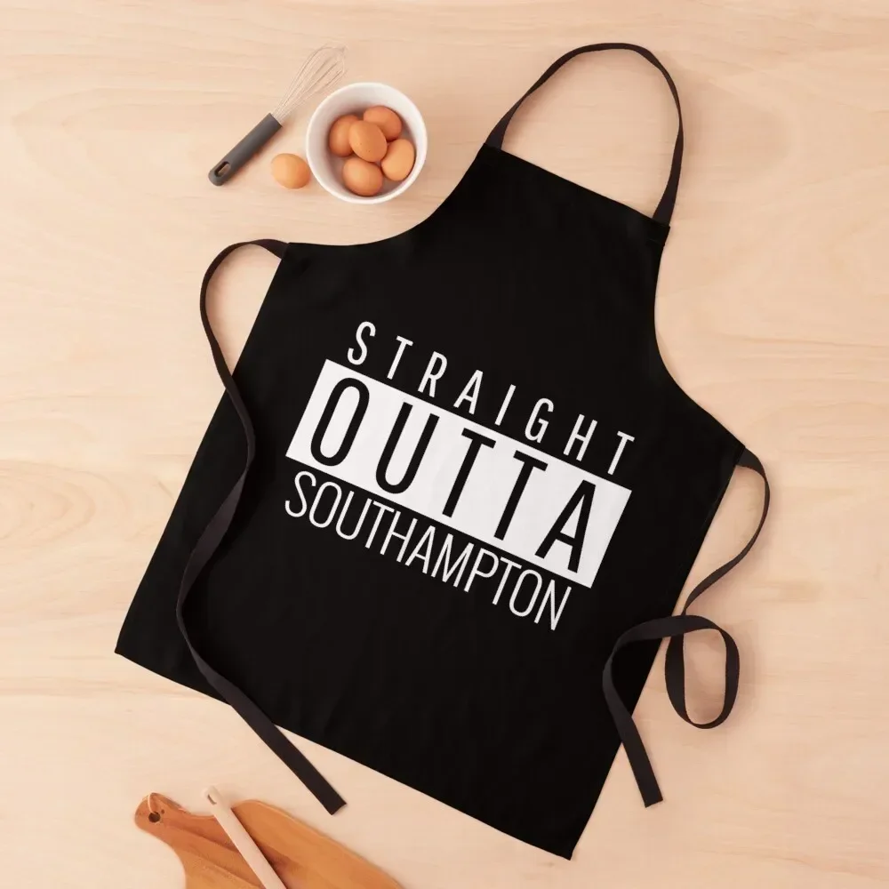 Straight Outta Southampton Hampshire Apron custom women's kitchen Kitchen Front Apron