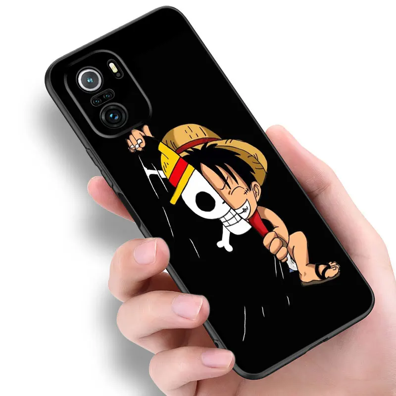 Anime Luffy Pirates King Phone Case For Xiaomi Mi 9 SE 8 10 10T 11 12 13 Lite 9T 11T 12S 12T 13T Pro 5G 11i 12X Black Cover