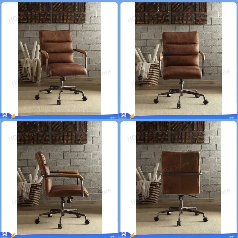 Cadeira de escritório ergonómica de design clássico, com base giratória de cinco pontas, ideal para uso em casa, no escritório ou para jogos.