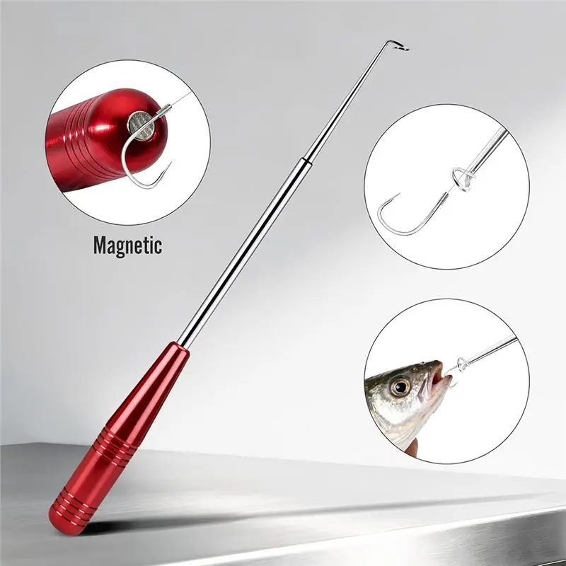 مجموعة كماشة الصيد ABHS - تتضمن مزيلين بخطافات صيد من الفولاذ المقاوم للصدأ + أداة حلقة مقسمة واحدة #3