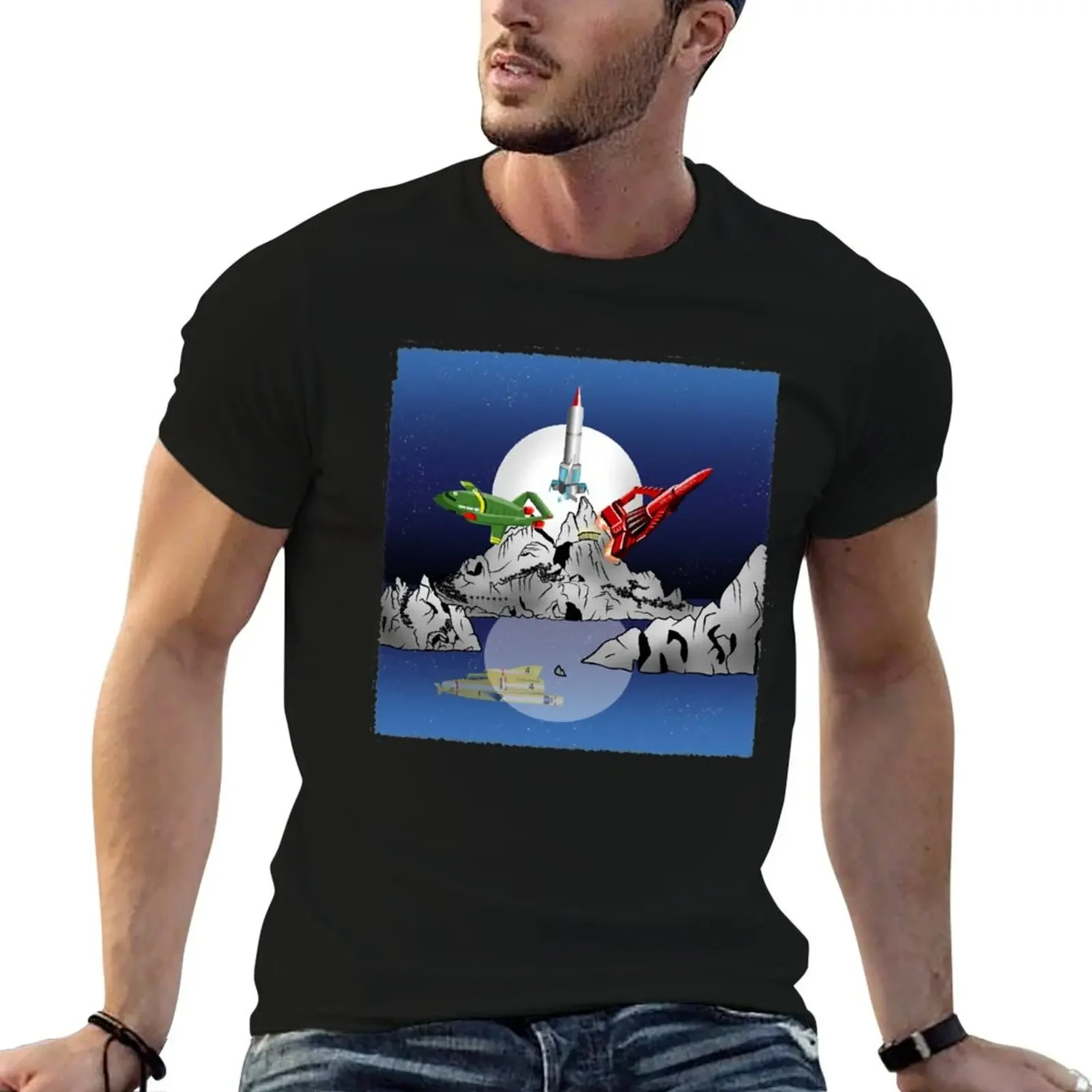 

Thunderbirds Tracy Island T-Shirt tees custom t shirt man t shirt blacks mens t shirts casual stylish