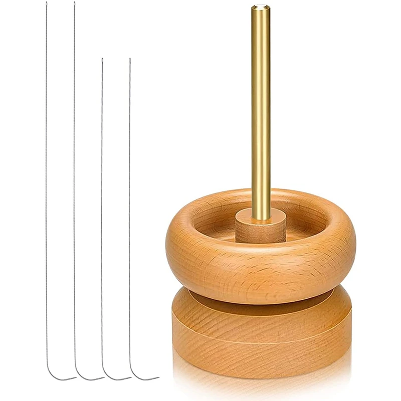 

DIY Making Bead Spinner Holder,Bead Spinner,With 4 Pieces Curved Needles Beading Bead Spinner Bowl For Beading Supplies