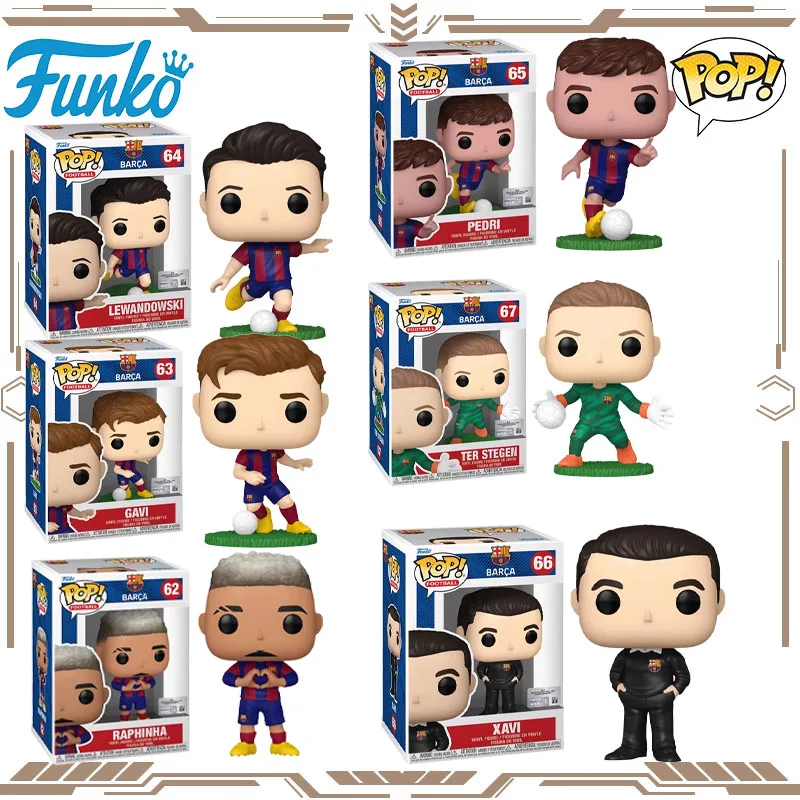 

Funko POP Football Original Lewandowski Pedri Gavi Ter Stegen Raphinha Action Figure Toys for Boys Girls Gift Collectible Model