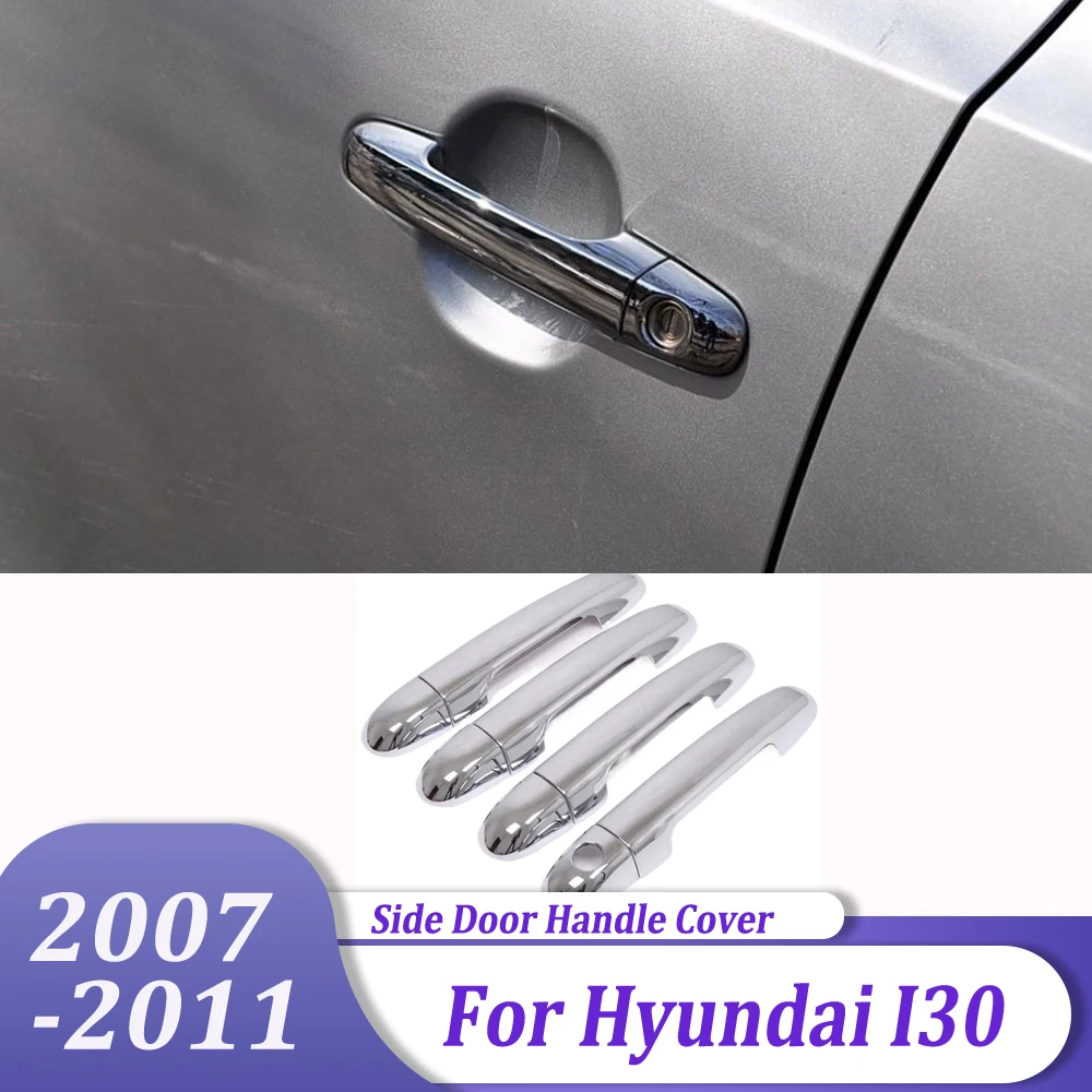 

Аксессуары для стайлинга автомобилей, наклейка, хромированная накладка на боковую дверную ручку для Hyundai I30 2007 2008 2009 2010 2011