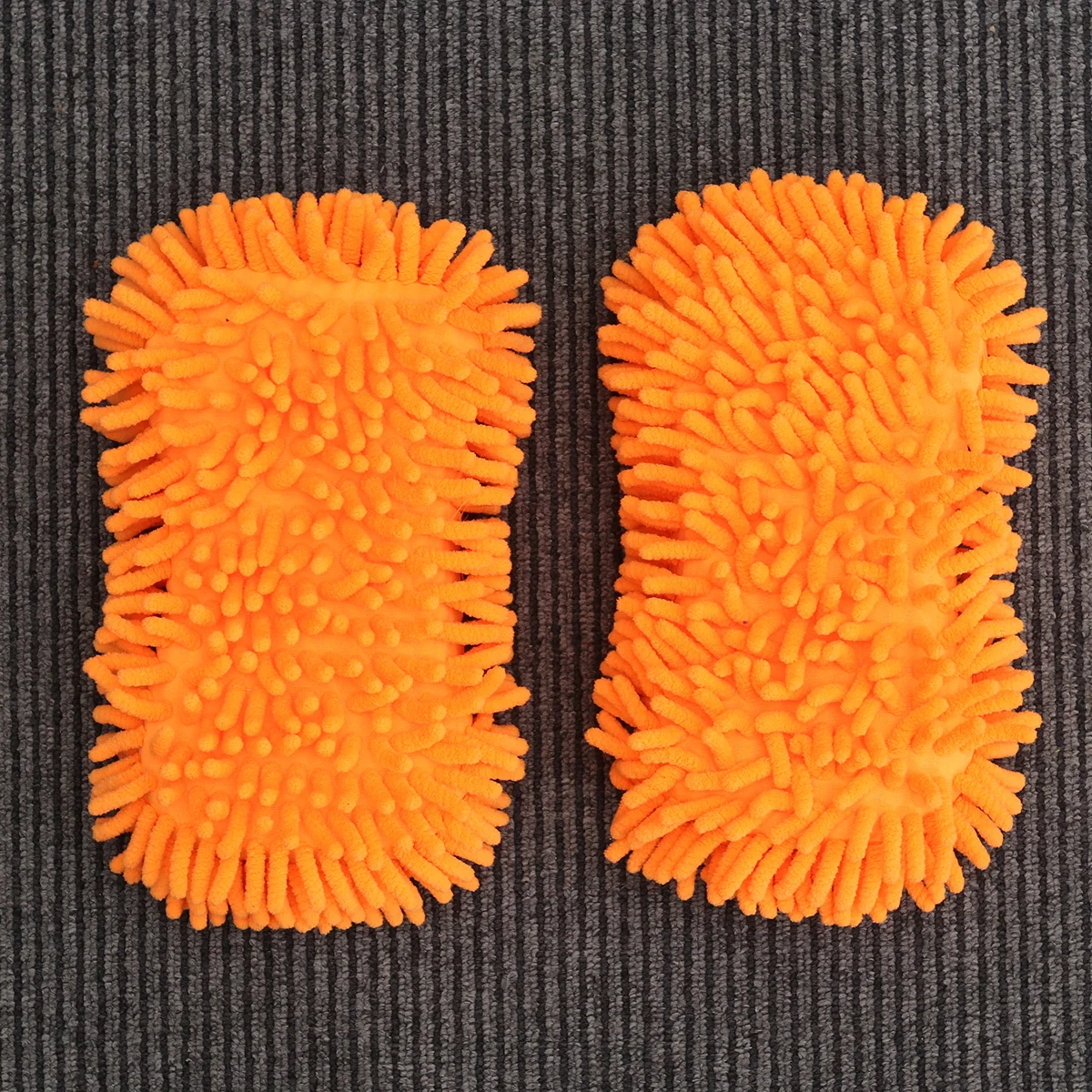 

2Pcs Car Wash Mitt Ultrafine Fiber Chenille Super Absorbent Car Cleaning Gloves Soft Scratch-Free Auto Wash Tools Orange