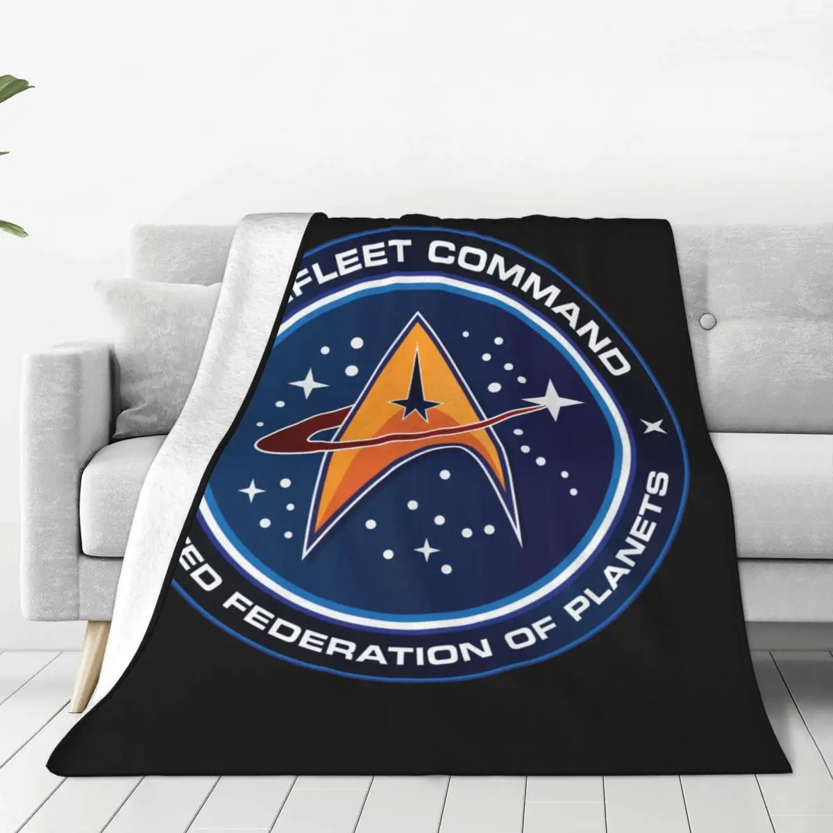 Star Treks Starfleet Merchandise Blanket Coral Fleece Plush Spring/Autumn Bed Throw Blanket Cozy Soft for Travel Rug Piece