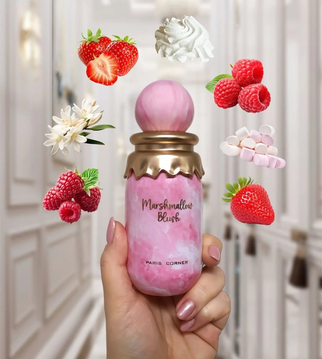 

Paris Corner Marshmallow Blush Eau de Parfum 100ml – Women’s Fragrance, Romantic & Elegant, Ideal Gift