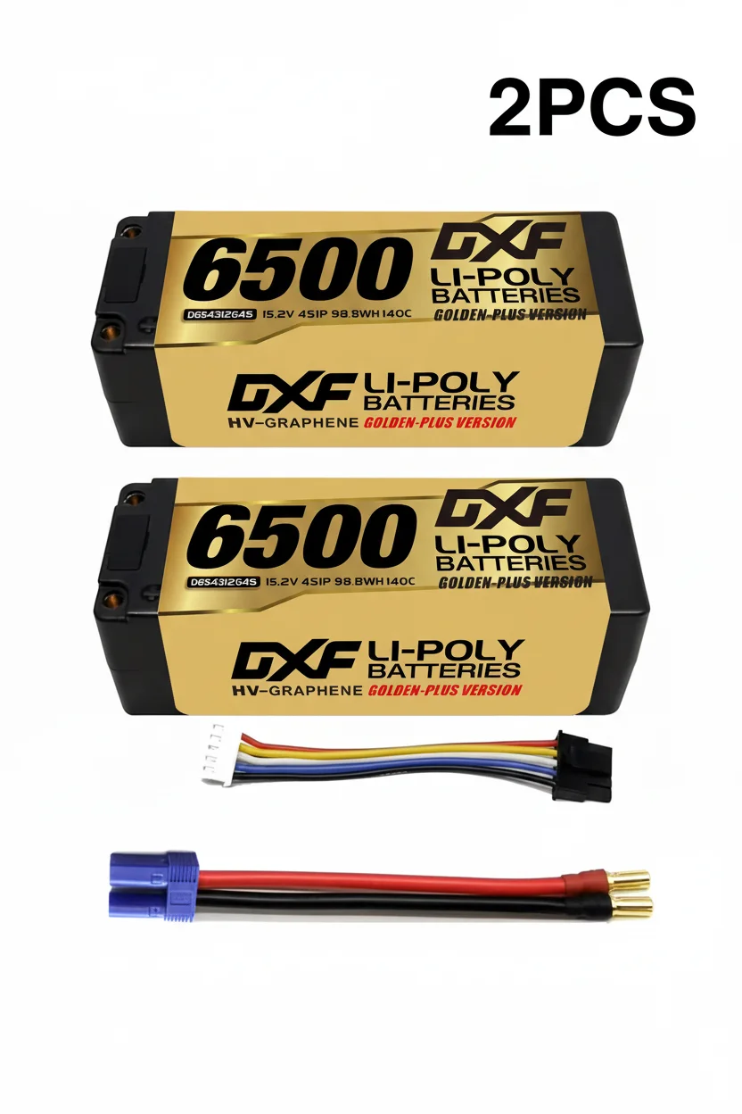 DXF 2S 7,6V 5mm Bullet Graphene 9200mah 8000mah 7200mah 8400mah 10000mah Lipo Batterie Wettbewerb Short-Pack für RC 1/10 Auto
