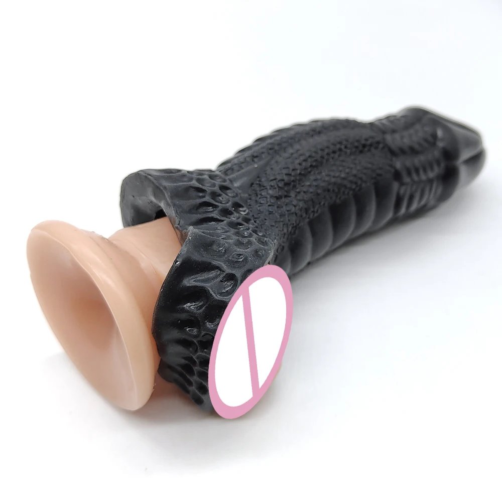 FAAK Silicone Penis Sleeve Extender Multi Color Reusable Condoms Adult Sex Toys For Men Delay Ejaculation Cock Enlargement