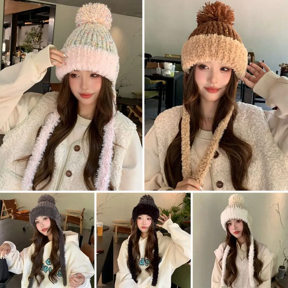 

Повседневная ветрозащитная вязаная шапка с защитой от холода, пушистая утепленная Лыжная шапка, плюшевая мягкая шапка Lei Feng для осени и зимы