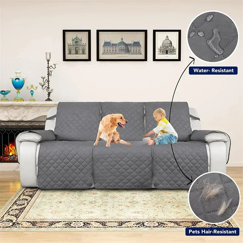 1/2/3 Seater Recliner Sofa Cover Pet Dog Kid Sofa Mat  Chair Couch Slipcovers Relax Lounger Couch Towel Armchair Covers view 6