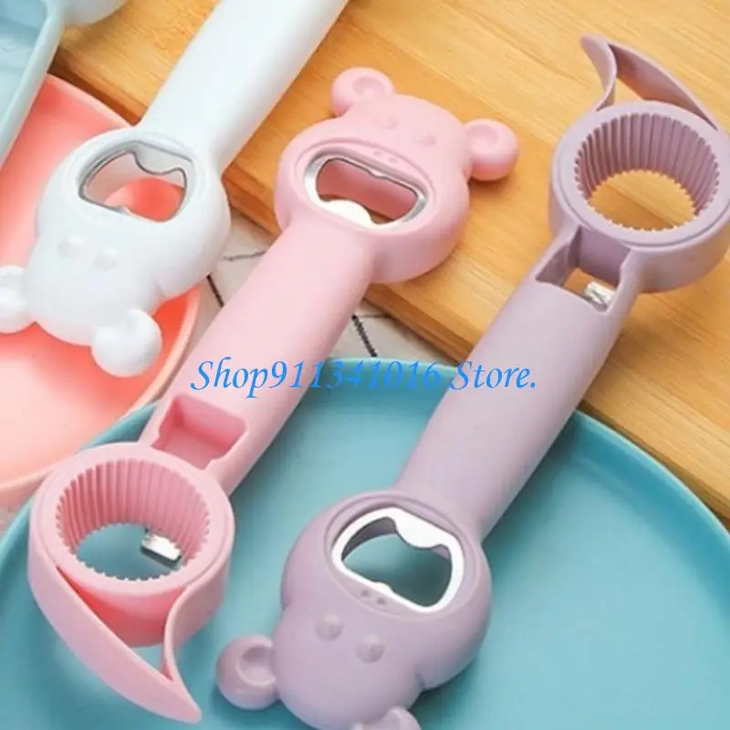 

4X7B Ergonomic Beer Bottle Opener Easy to Cleans Bottle Opening Tool Plastic Texture Suitable for Various Bottles Use