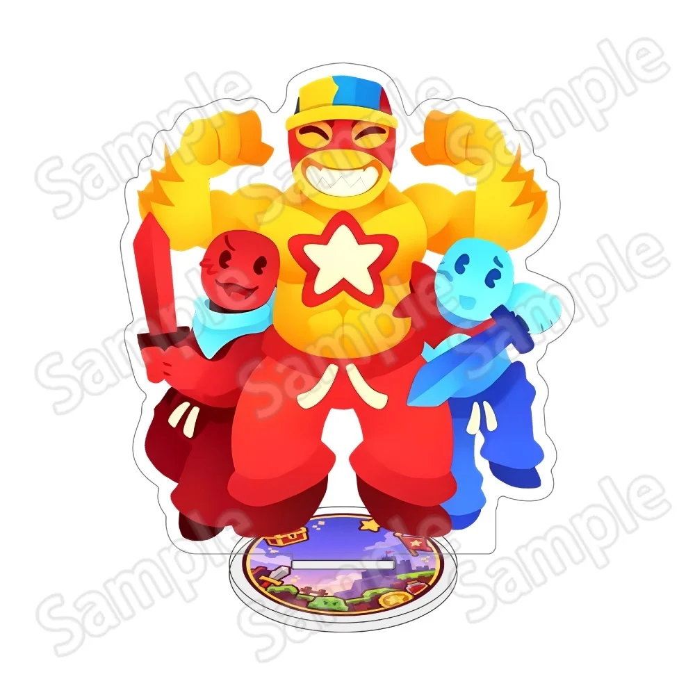 Acrylic Block Tales Blue Noob Red Noob 10cm Stand Chibi RPG Game Character Desktop Display Figure Collectible Fan Gift Keychain