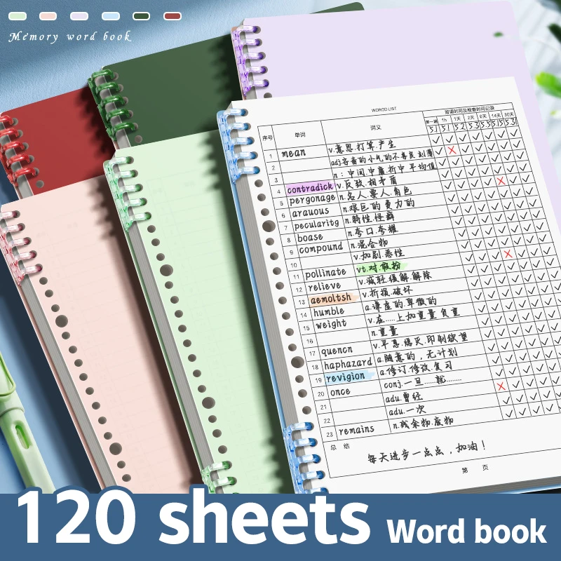 Woordenschat Notebook Losbladig Woordboek Met Geheugen Curve Planner Zelfdiscipline Agenda Studenten Briefpapier Geschenken