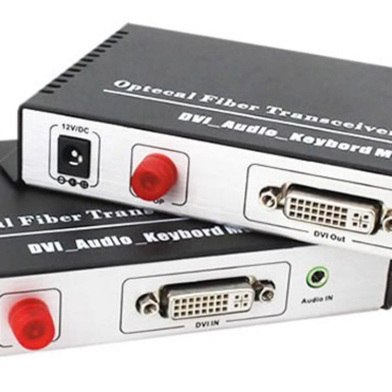 DVI-KVM optical terminal USB keyboard-mouse to optical fiber transceiver HD video extender FC/SC