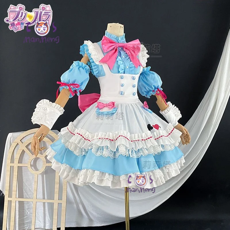 

Manaka Laala аниме Pripara косплей костюм парик платье аксессуары реквизит носки комплект Хэллоуин женская милая униформа горничной Лолиты