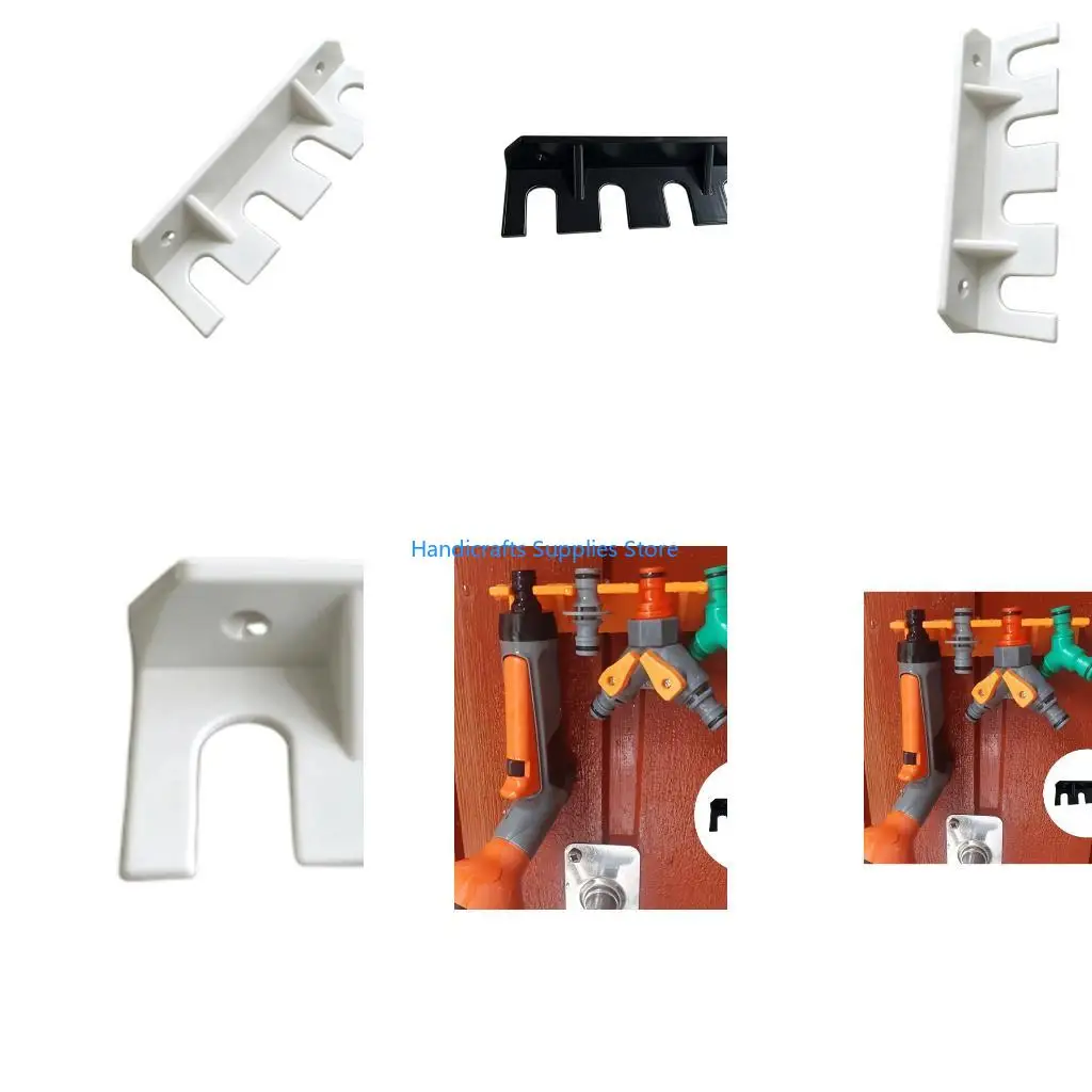 R1WA Water Hose Nozzle Wall Storage Rack Rounded Edges Contacts for Shed Mount