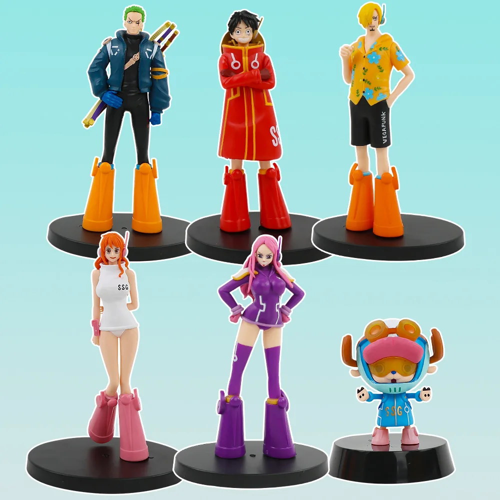 Anime One Piece The Grandline Series Future Island Luffy Nami Chopper Zoro Toy Model Collectible Decor Toy Gift PVC Figurine