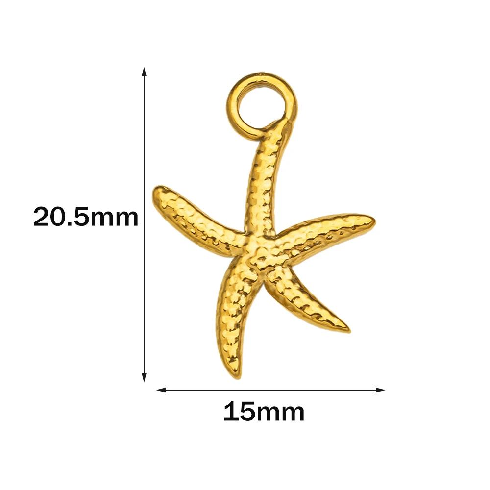 10 stuks roestvrijstalen zomerstrandbedels zeester schelp conch hangers voor DIY armband ketting oorbellen sieraden maken