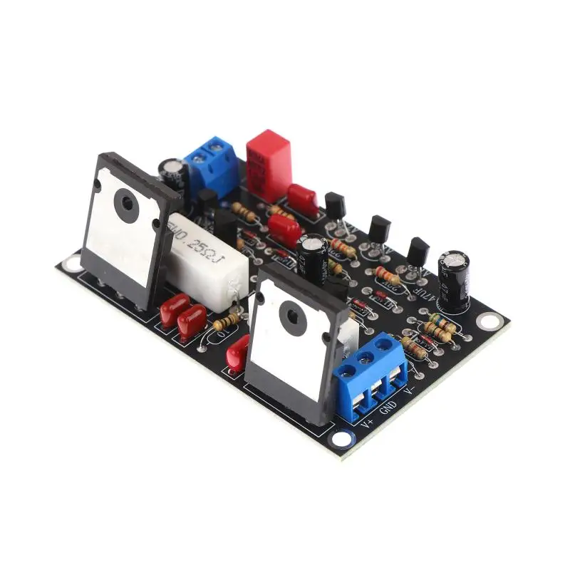 100W 1/2Pcs 2SC5200+2SA1943 Papan Amplifier Audio Mono Daya Tinggi dengan Relay Pelindung Speaker