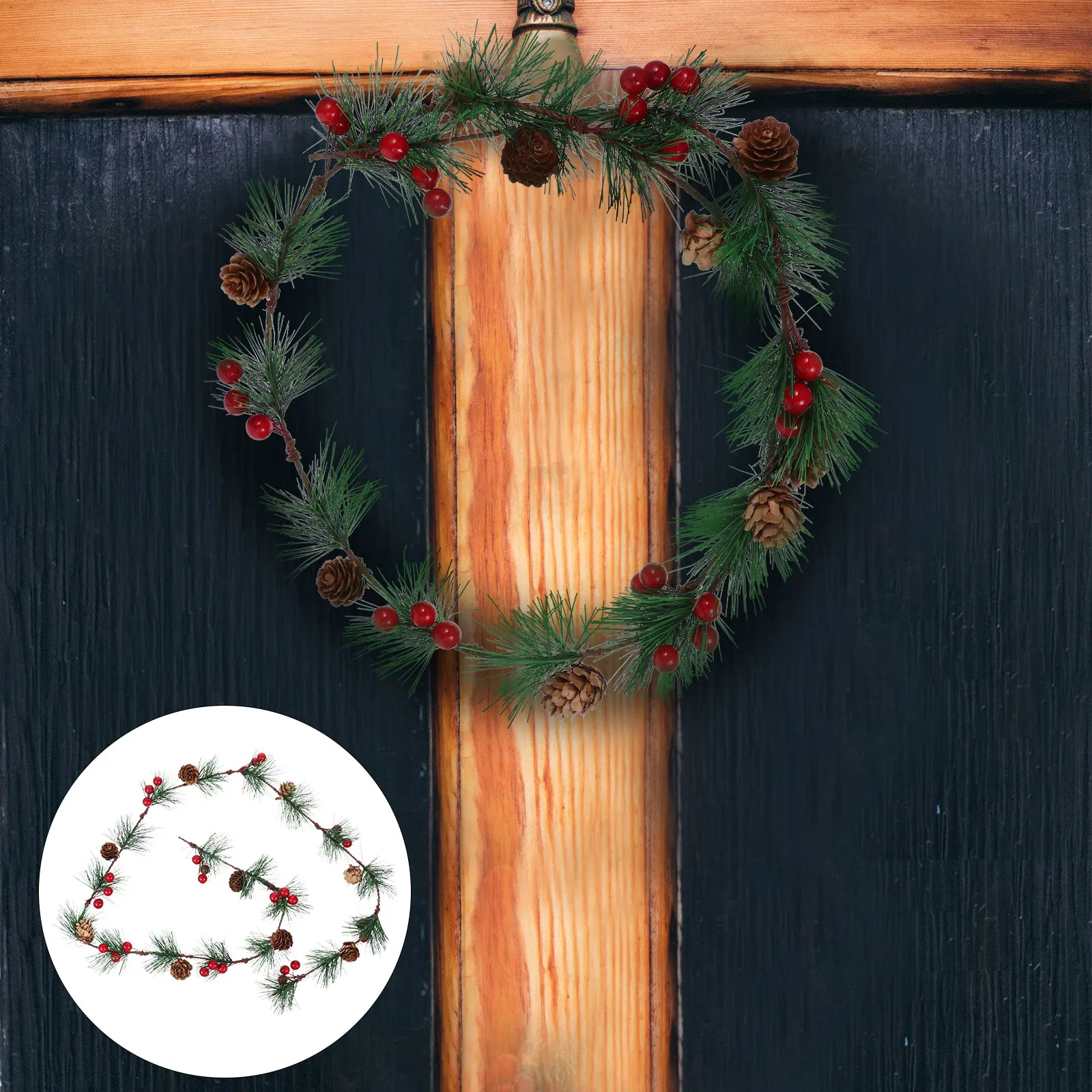 

Pine Branch Red Berry Artificial Christmas Decoration High Quality Natural Look Easy Clean Wedding Party DIY nament