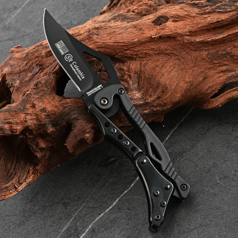 High Hardness Mechanical Knife Stainless Steel Sharp Foldableing Knife Outdoor Camping Fruit Knife Portable Sharp Flap Pocket Pants Knife