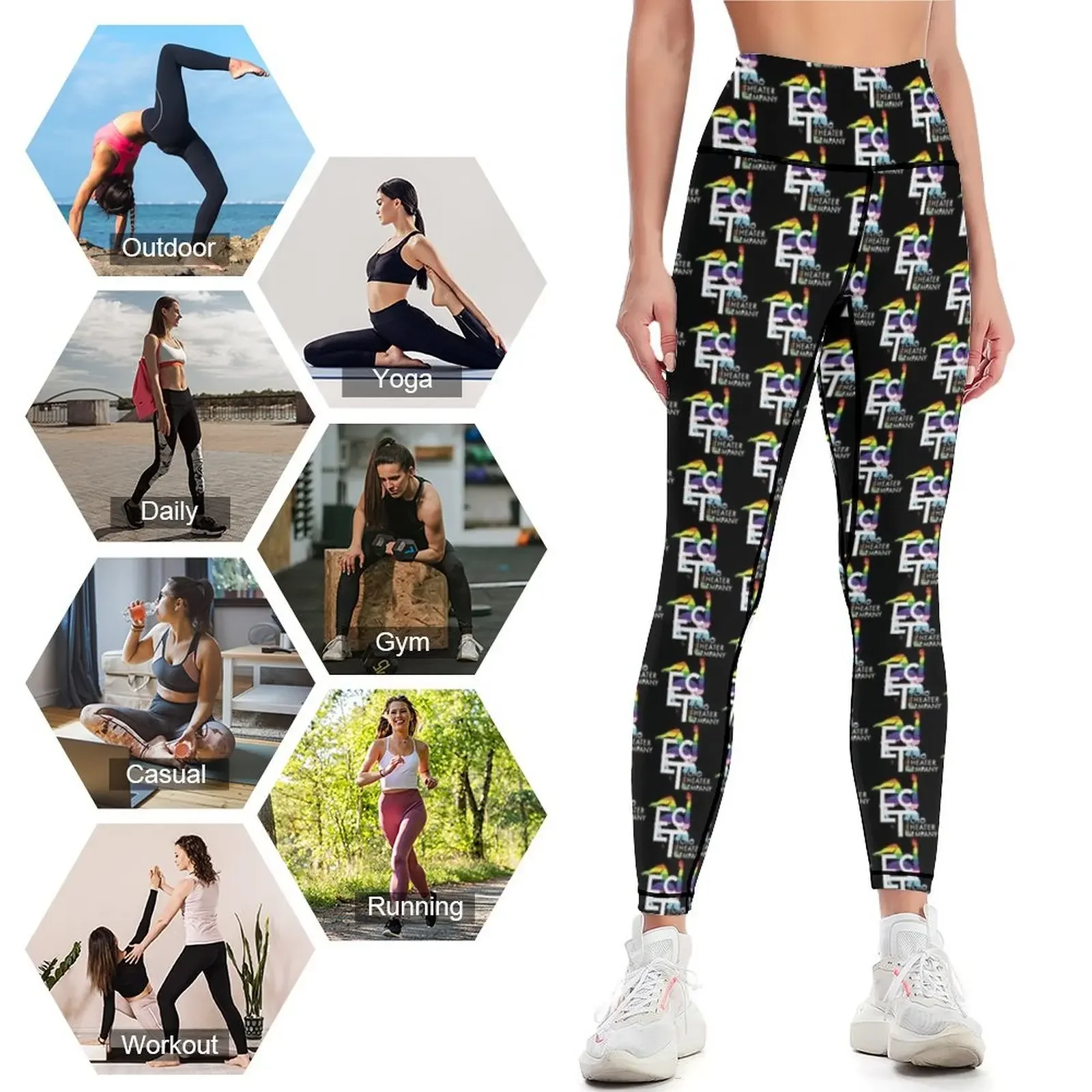ETC Pride Leggings اللياقة البدنية امرأة ملابس نشطة الصالة الرياضية ملابس رياضية امرأة الصالة الرياضية طماق المرأة