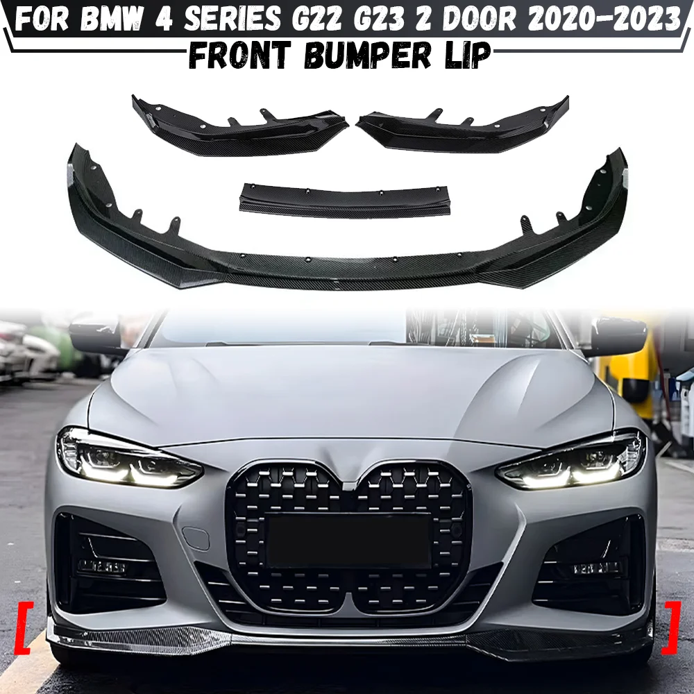 

Front Bumper Splitter Lip Diffuser Body Kit Spoiler Guard For BMW 4 Series G22 G23 2 Door M440i M440d 430d 430i 2020-2023