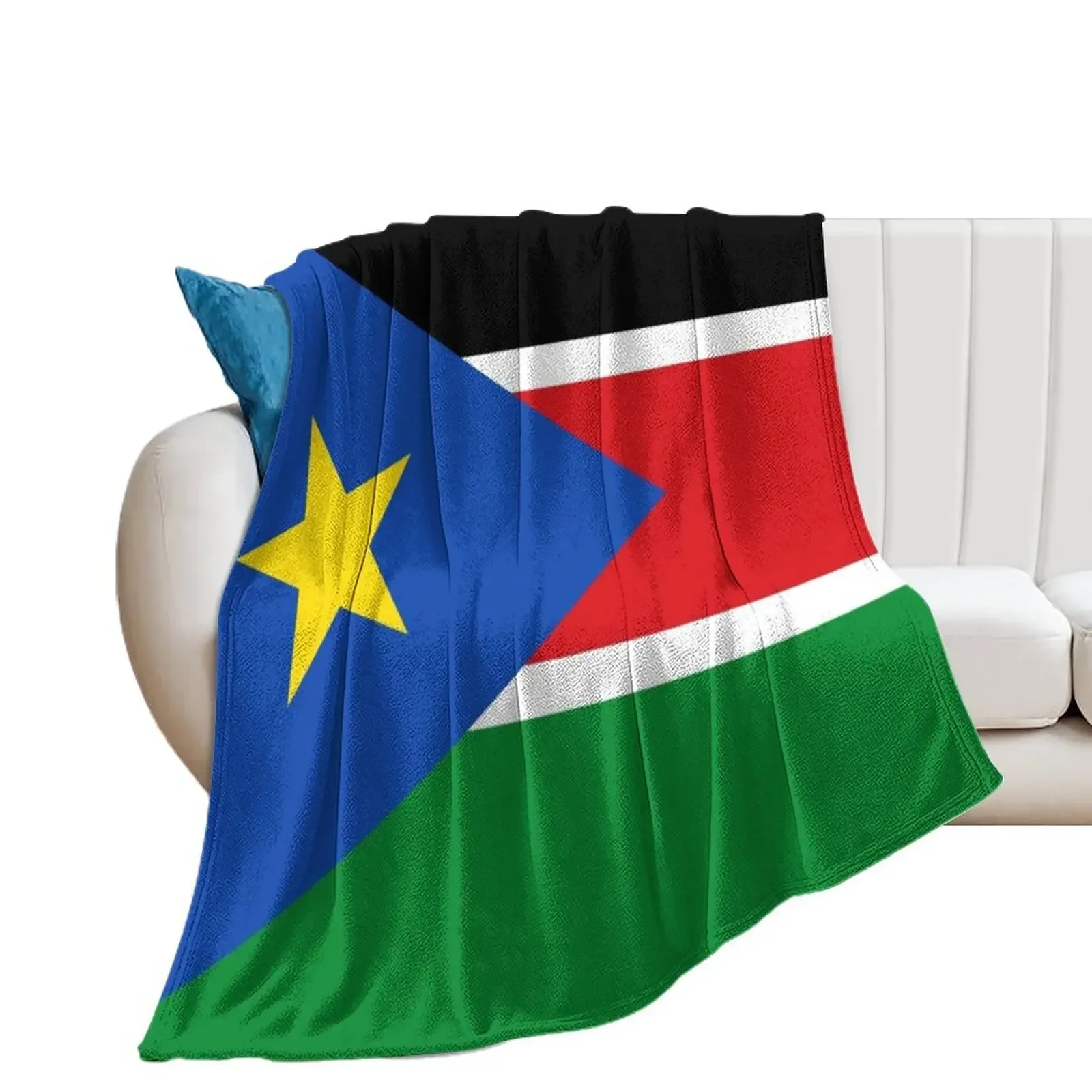 Flag of South Sudan Throw Blanket Cute Quilt Blankets