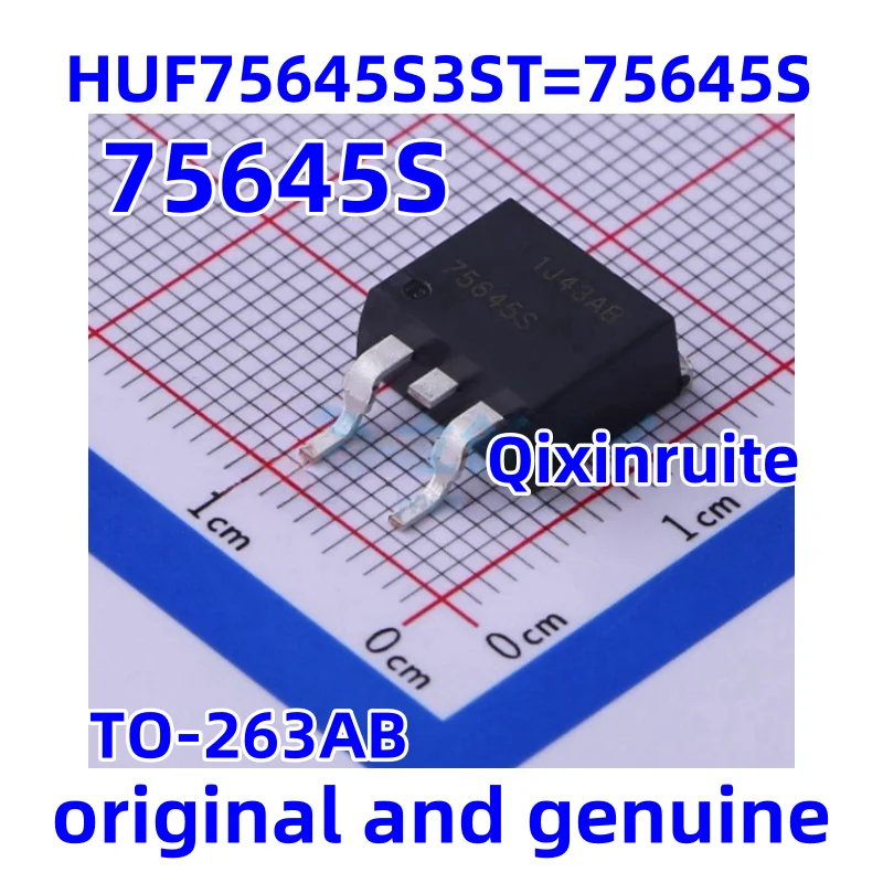 Qixinruite Brand new original HUF75645S3ST=75645S TO-263AB 1 N-channel withstand voltage: 100V current: 75A MOSFET