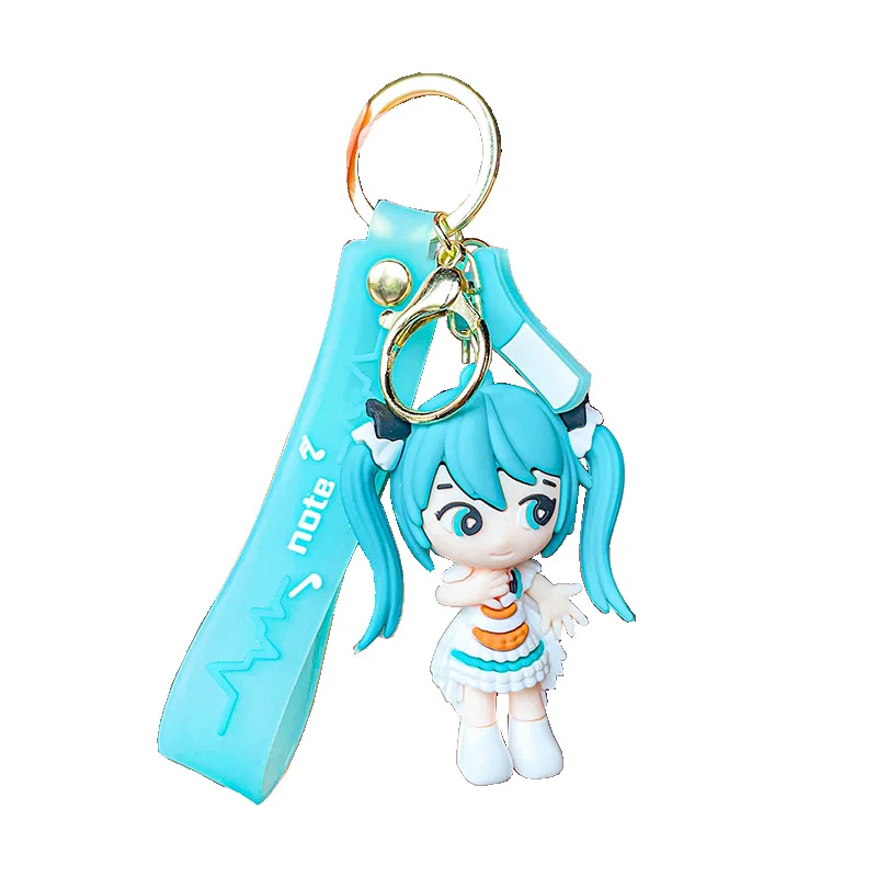 Chaveiro Anime Hatsune Miku, Figura de Desenho Animado Fofa, Acessório para Bolsa, Presente para Fãs de Cosplay