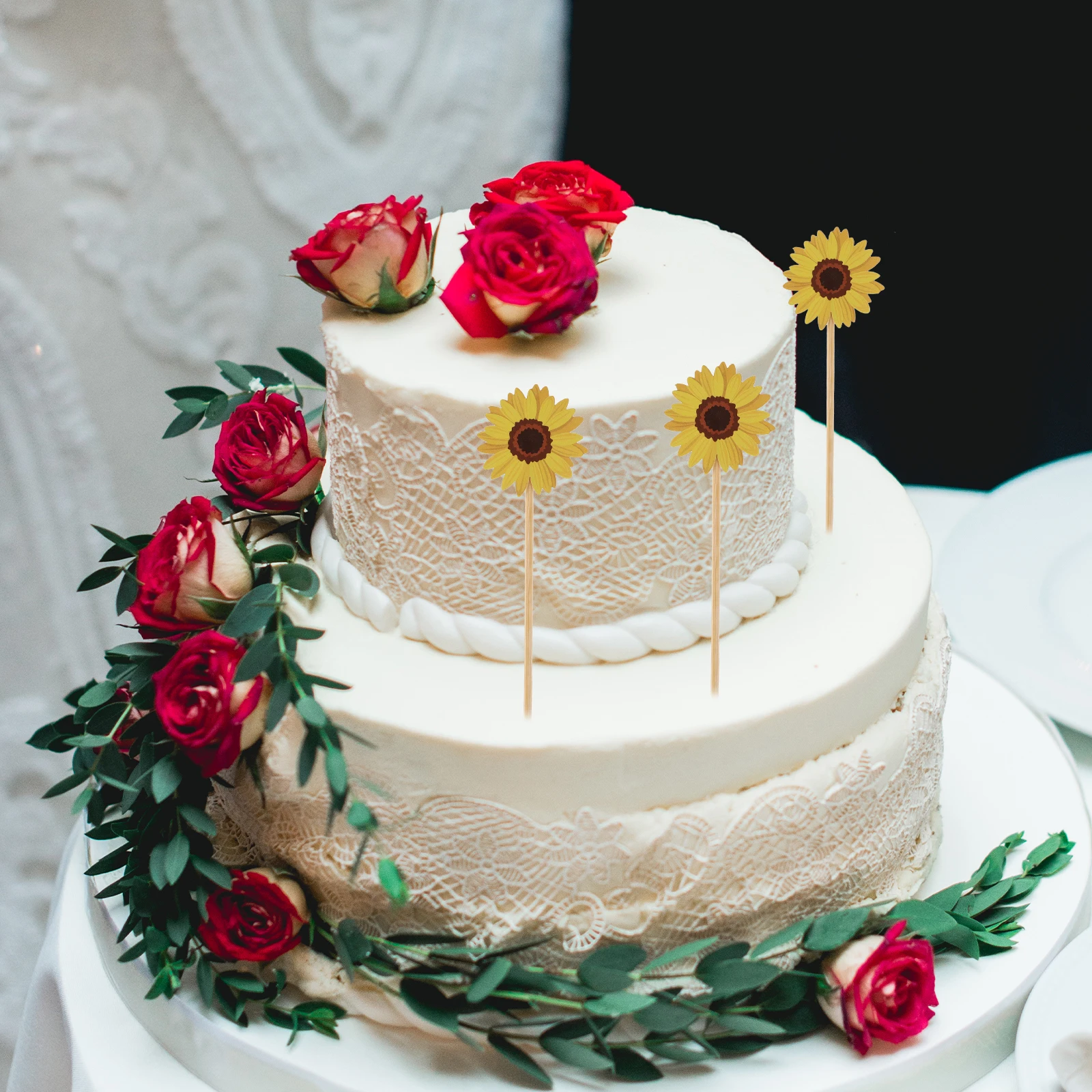 

Sunflower Garden Stakes Outdoor Decorative Plant Markers Set Beautiful Yard Accessories for Flowerpot Decoration