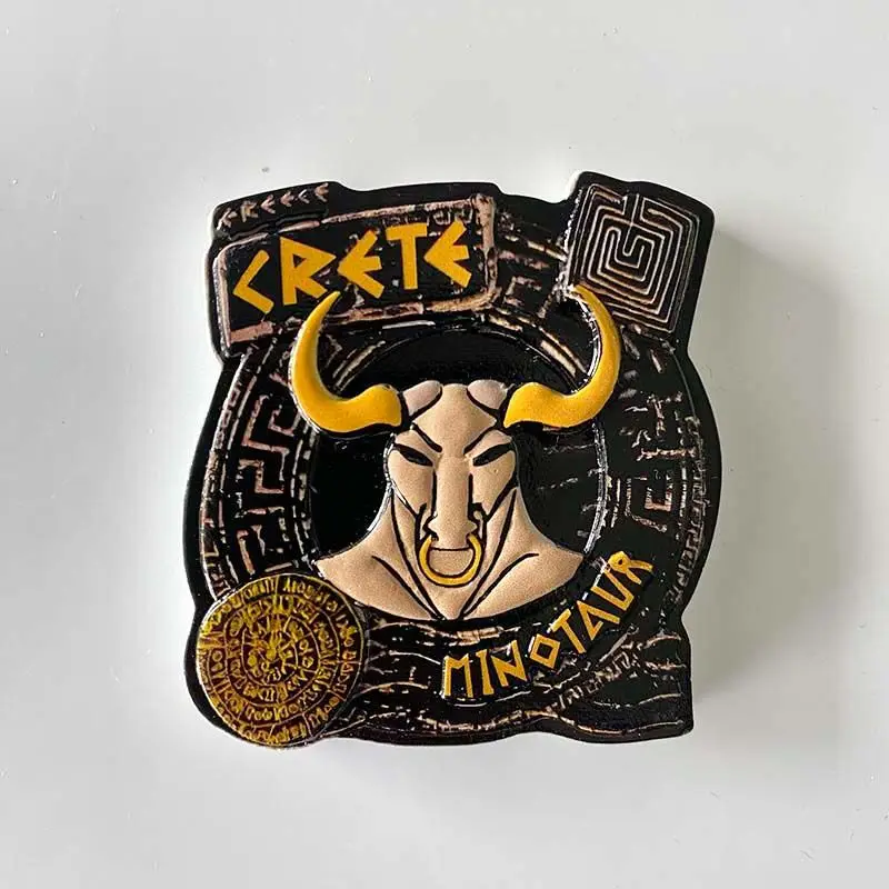 Greek Mythology Bull-Headed Human Fridge Magnet Creative Unusual Travel Souvenir Personalized Decoration 3D Magnetic Sticker