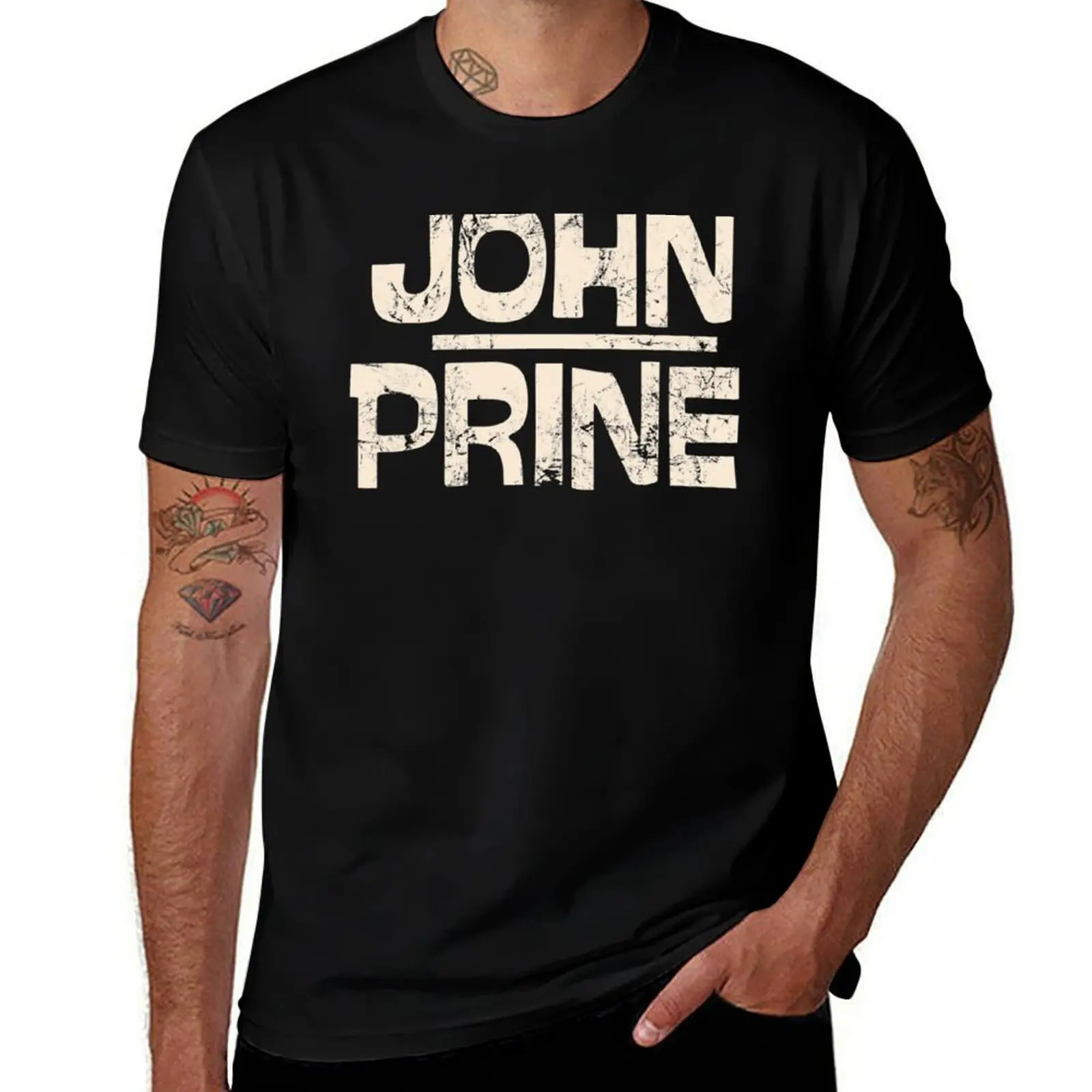 John Prine Fitted Scoop T-Shirt Independence Day Short Sleeve T-Shirt