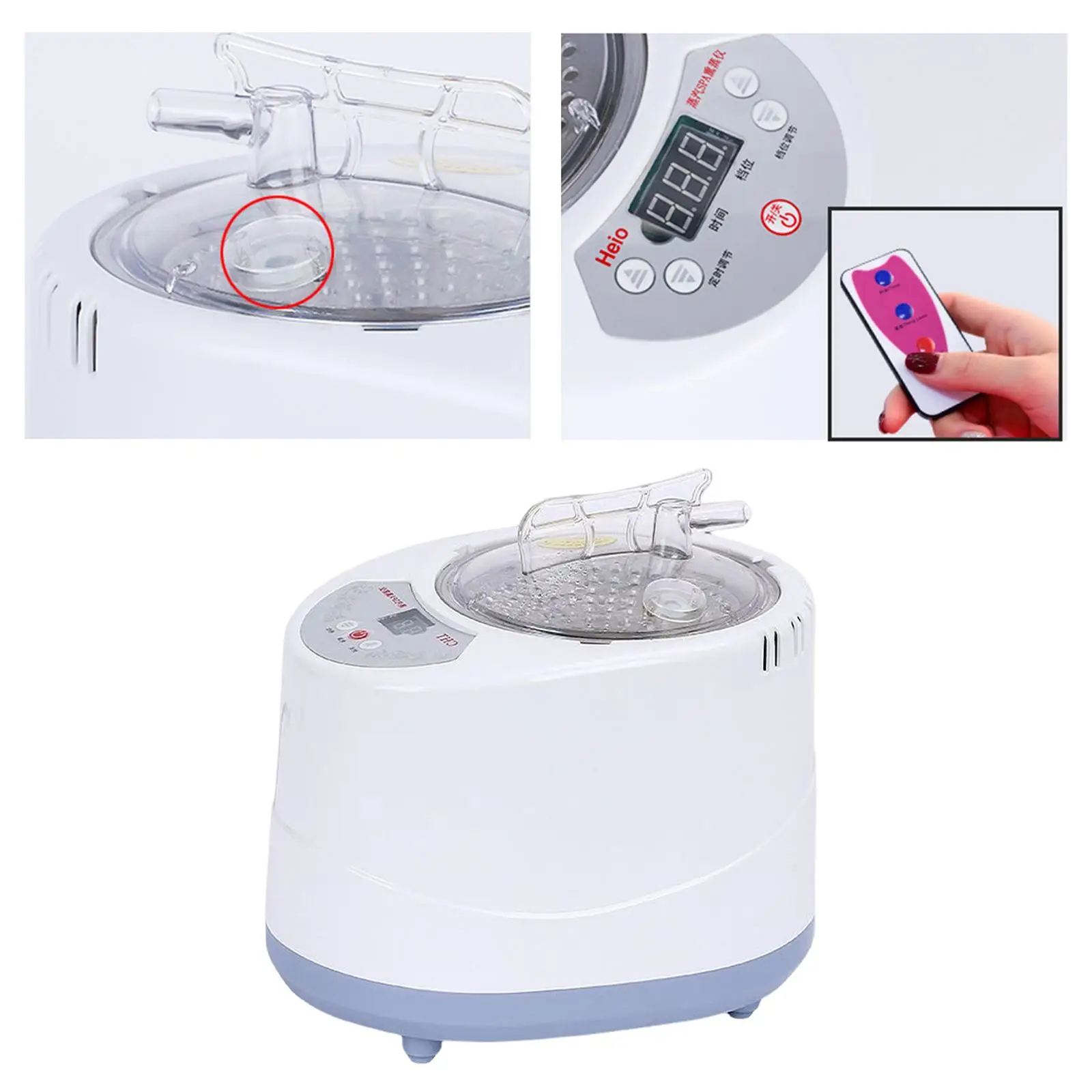 Steam Sauna Machine 3L Stainless Steel Pot Timer Display Equipment for Household Portable SPA Room