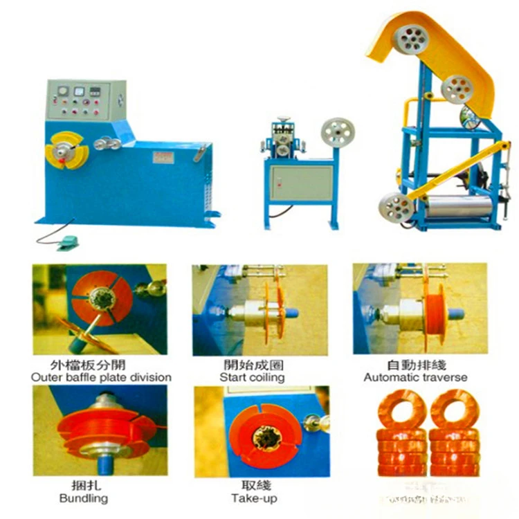 630 active pay-off rewinding machine, winding machine, assembly line with storage line reel winding pneumatic supporting storage