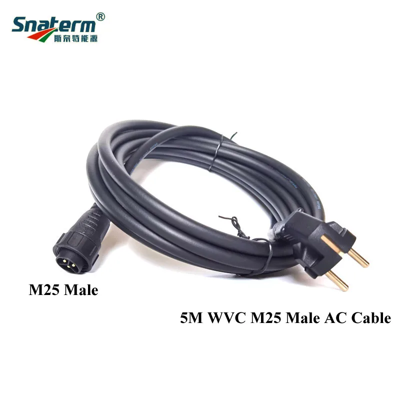 5 meters AC Power Cable with EU Socket Type Copper Wire Fit for WVC 600-2800W Micro Grid Tie Inverter