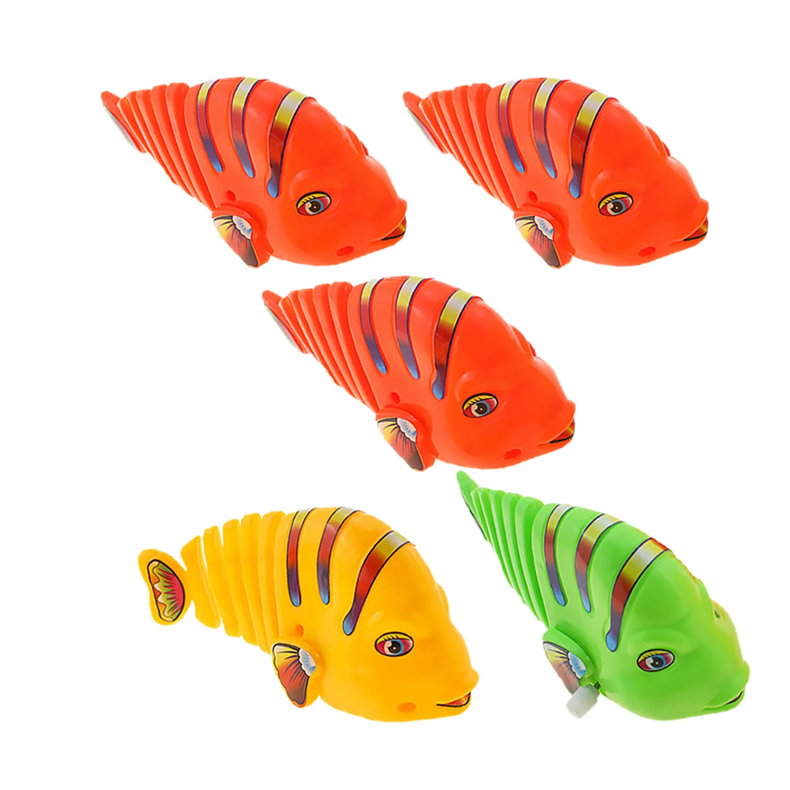 

Набор из 5 игрушек: имитация рыбок, качающиеся, мультяшные, цветные, искусственные, в форме рыбок, на пружинке