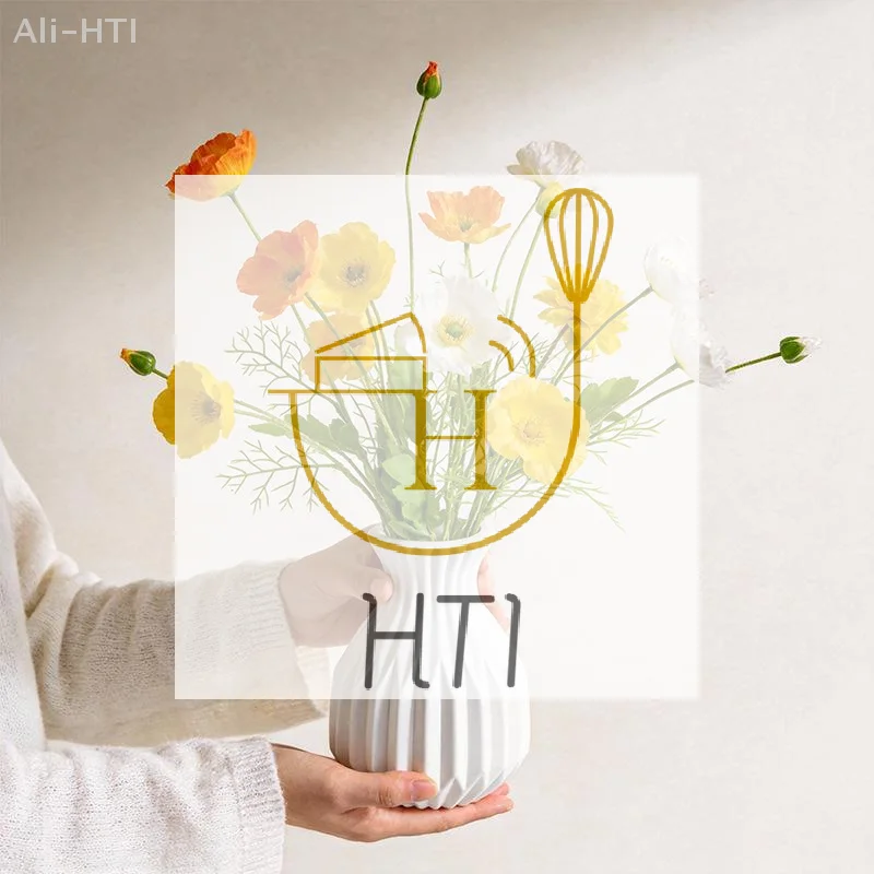 Water Ripple Plastic Vase Simple Nordic Style Decoration For Bedroom Living Room Home Decor Vase Water Storage Flower Planter