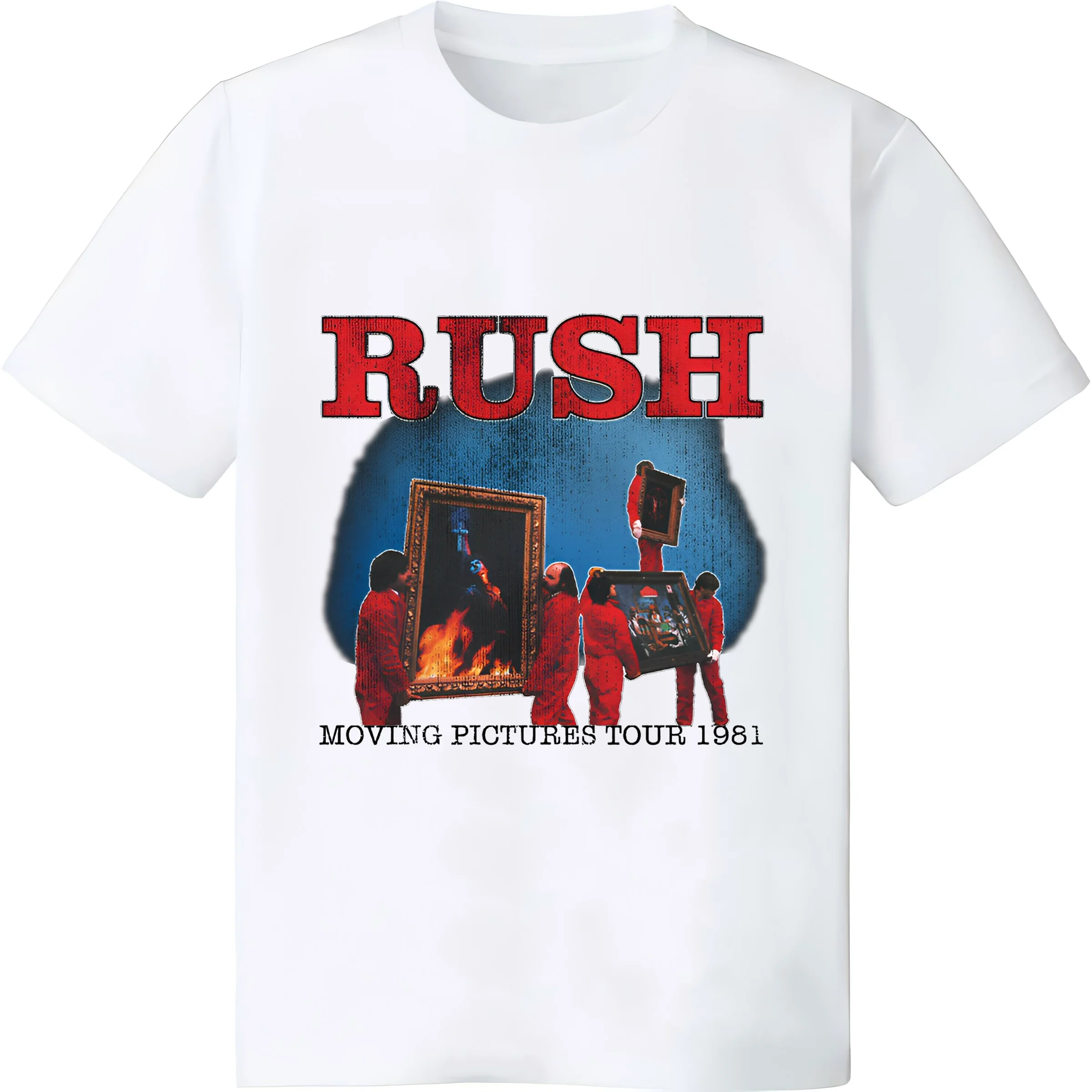 Rush Moving Pictures 1981 Tour T-Shirt,Leisure and comfortable