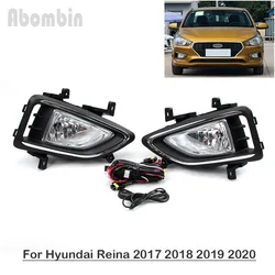 Front Bumper Lamp Daytime Running Fog Light Assy With Wiring Harness Kit For Hyundai Reina 2017 2018 2019 2020