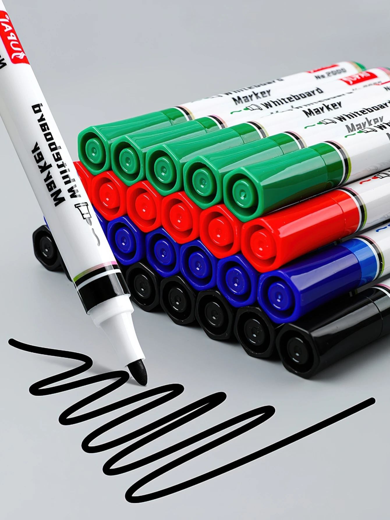 1/4/10 Stück löschbare Whiteboard-Marker, 4 Farben, Rot, Blau, Grün, Schwarz, wasserbasierte Stifte für Unterricht, Schreiben, Büro, F7932 – Detail 2