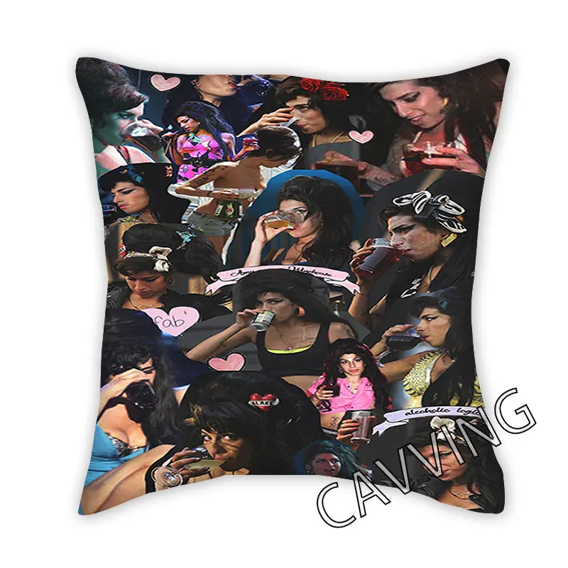 Amy Winehouse 3D Printed  Polyester Decorative Pillowcases Throw Pillow Cover Square Zipper Cases Fans Gifts Home Decor