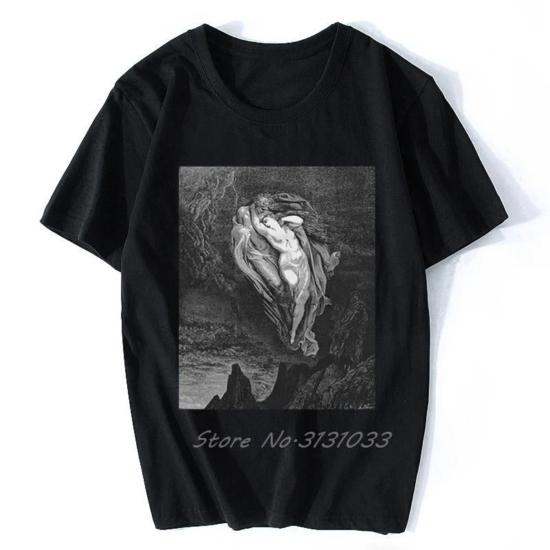 Inferno 2   Gustave Dore T Shirt Tee  Dante Art Woodcut Engraving Renaissance Gustave Dore Paradise Lost Cute Gift Tshirt