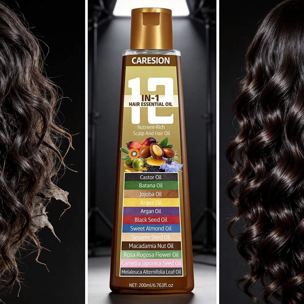 12in1 200ML Hair Growth Serum Fast Growing Hair Essential Oil Beauty Hair Care Dense Regrowth Hair Promoting Regeneration